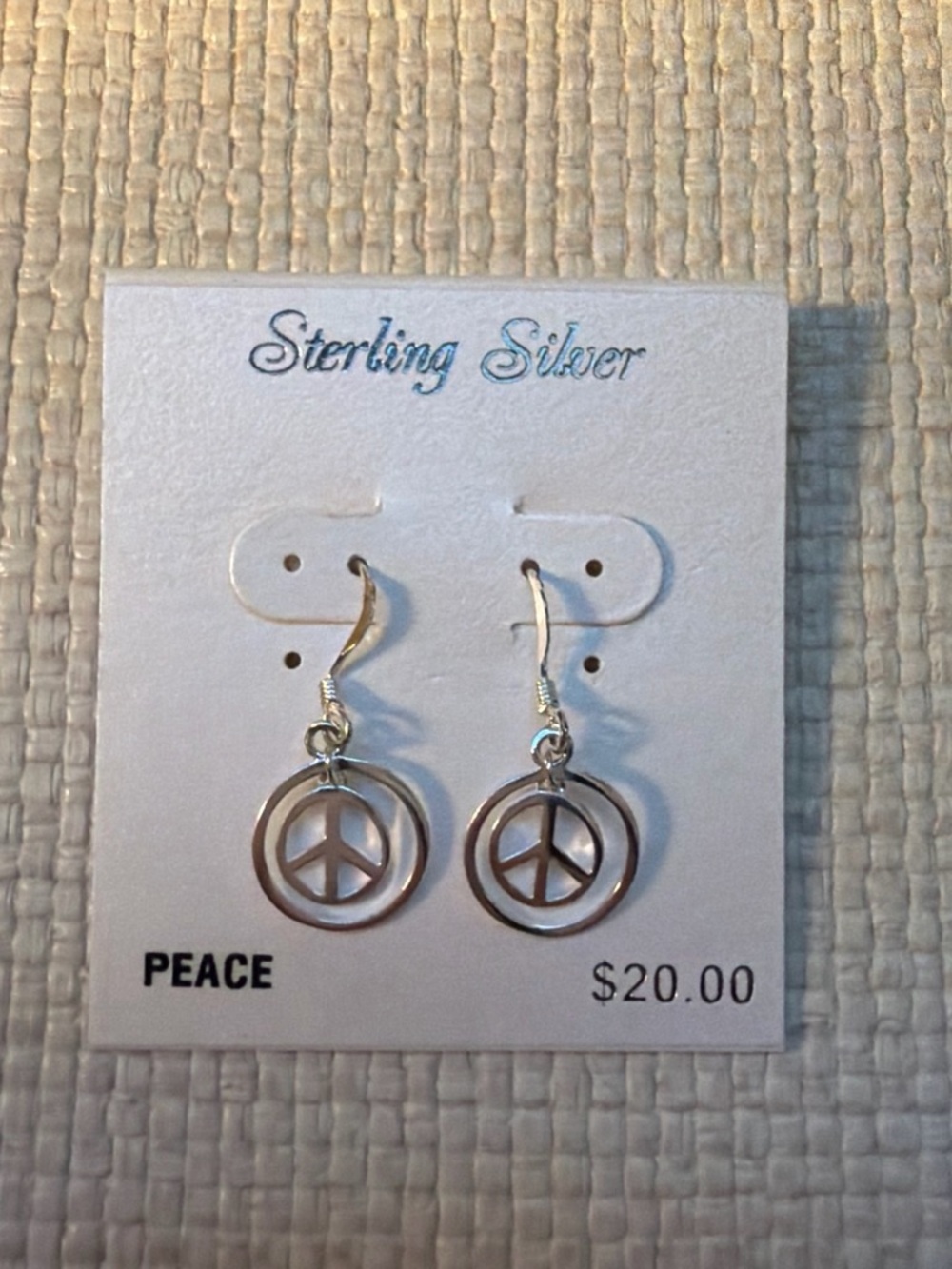 Kohl's Sterling Silver Peace Sign Drop Earrings